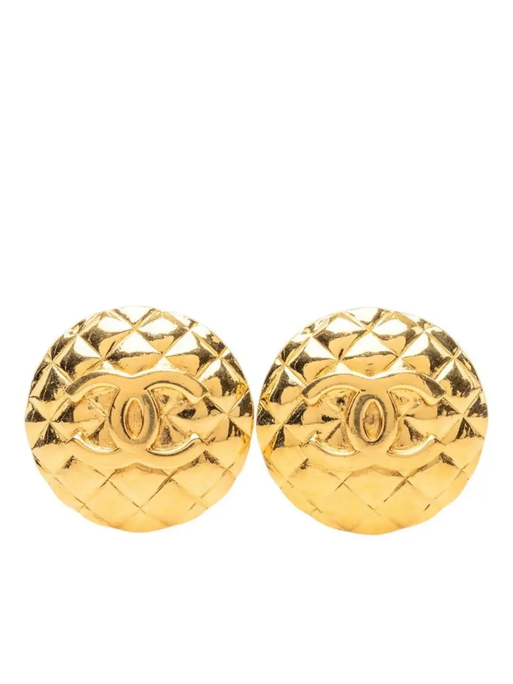 Chanel Cc Logo Round Clip-On Earrings #287692C68B